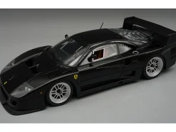 Ferrari F40 LM Black with Silver Enkei Rims "Press Version" (1996) "Mythos Series" Limited Edition to 40 pieces Worldwide 1/18 Model Car by Tecnomodel