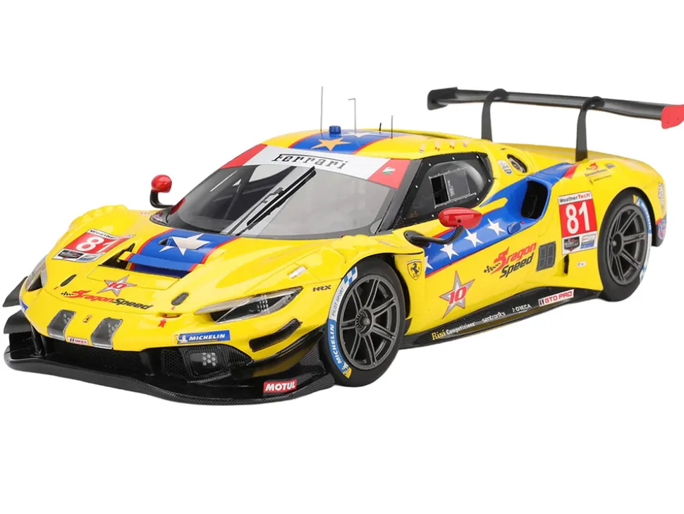 Ferrari 296 GT3 #81 Albert Costa - Miguel Molina - Thomas Neubauer - Davide Rigon "DragonSpeed" IMSA "24 Hours of Daytona" (2025) "Competition Series" 1/18 Model Car by BBR