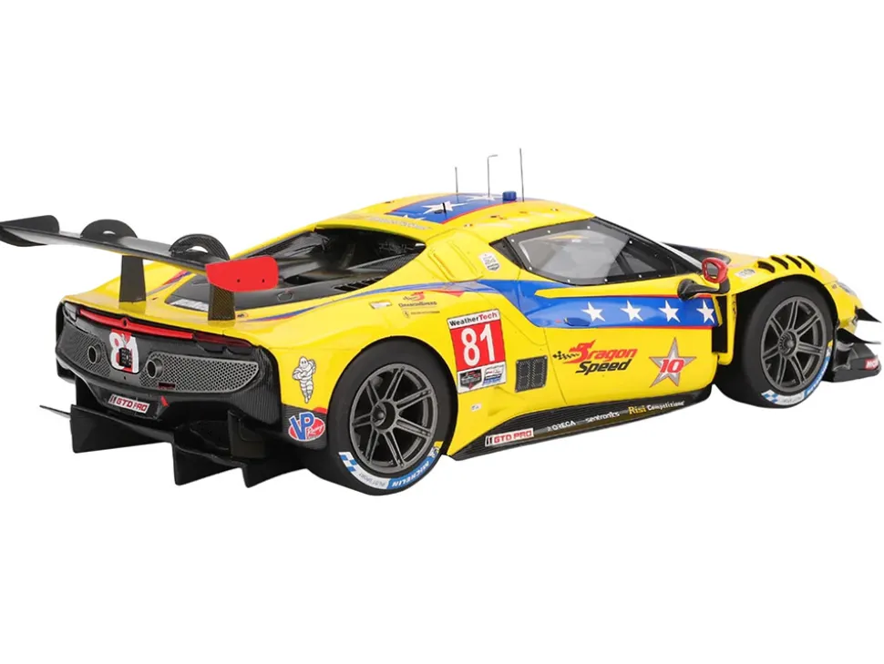 Ferrari 296 GT3 #81 Albert Costa - Miguel Molina - Thomas Neubauer - Davide Rigon "DragonSpeed" IMSA "24 Hours of Daytona" (2025) "Competition Series" 1/18 Model Car by BBR