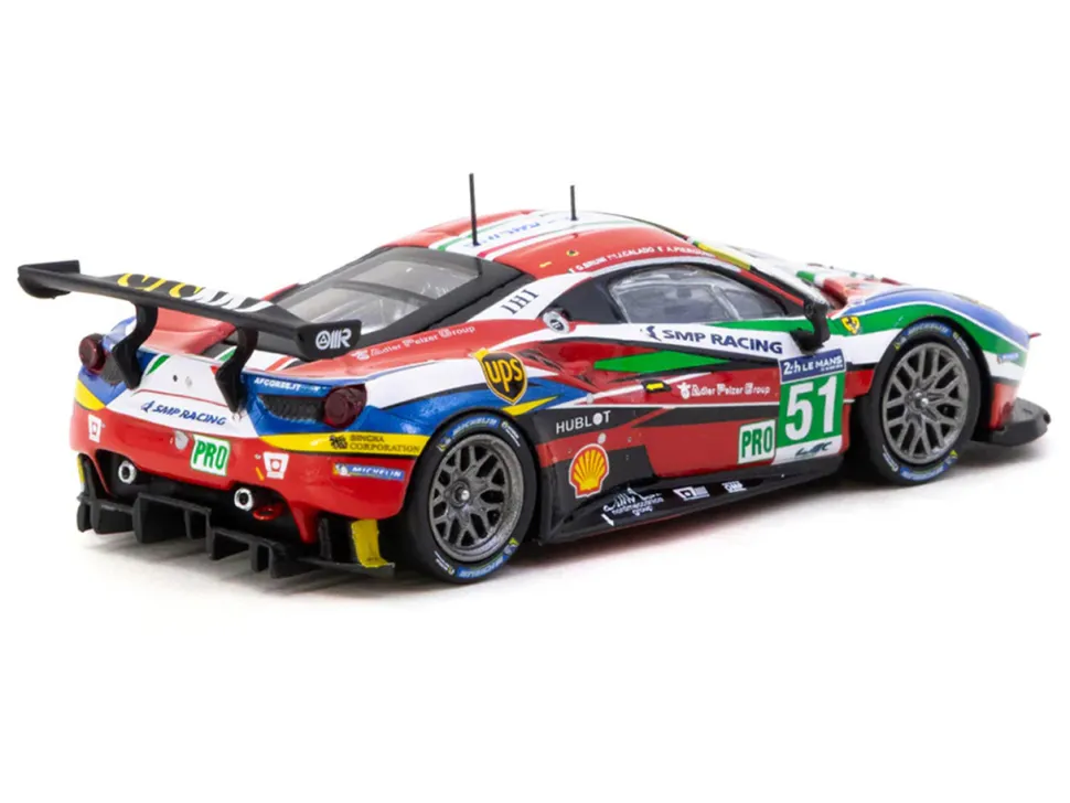 Ferrari 488 GTE #51 Gianmaria Bruni - Alessandro Pier Guidi - James Calado "AF Corse" "24 Hours of Le Mans" (2016) "Hobby64" Series 1/64 Diecast Model Car by Tarmac Works