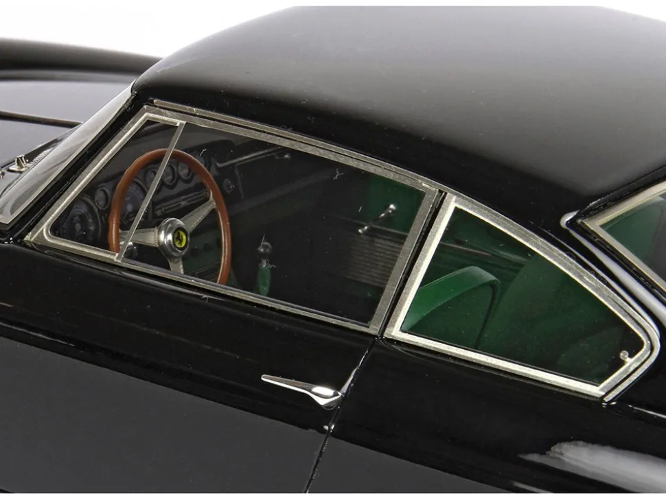 1961 Ferrari GTE 2 2 Serie I S N 2999GT Black with Green Interior with DISPLAY CASE Limited Edition to 68 Pieces Worldwide 1/18 Model Car BBR BBR1850B