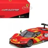 Ferrari 296 GT3 #71 Red "Francorchamps Motors" (2022) "Racing" Series with Display Case 1/43 Diecast Model Car by Bburago