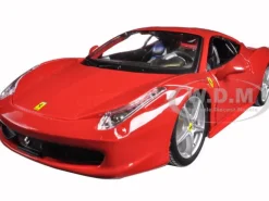 Ferrari 458 Italia Red 1/24 Diecast Model Car Bburago 26003