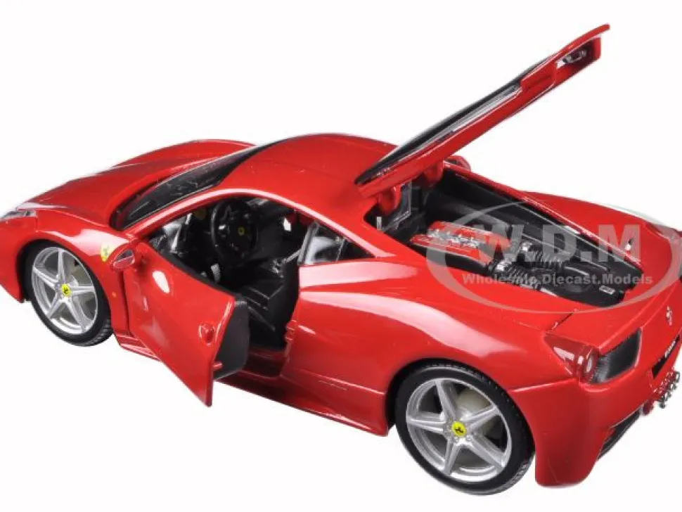 Ferrari 458 Italia Red 1/24 Diecast Model Car Bburago 26003