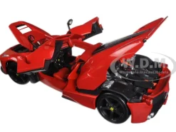 Ferrari LaFerrari F70 Red with Black Wheels 1/18 Diecast Model Car Bburago 16001