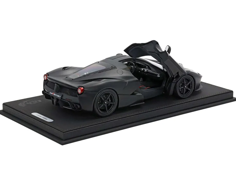 Ferrari LaFerrari Matt Black With Display Case Limited Edition to 78 pieces Worldwide 1/18 Diecast Model Car by BBR