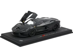 Ferrari LaFerrari Matt Black With Display Case Limited Edition to 78 pieces Worldwide 1/18 Diecast Model Car by BBR