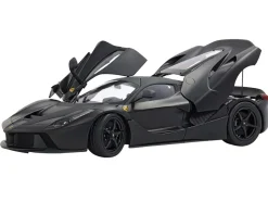 Ferrari LaFerrari Matt Black With Display Case Limited Edition to 78 pieces Worldwide 1/18 Diecast Model Car by BBR
