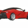 Ferrari LaFerrari Red with Black Top "Euro Speed" Series Diecast Model Car by Hot Wheels