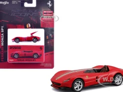 Ferrari Monza SP1 Red with Italian Flag Stripes
