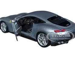 Ferrari Roma Gray Metallic Race + Play Series 1/24 Diecast Model Car Bburago 26029gry