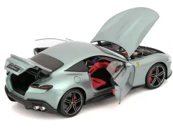 2019 Ferrari Roma Gray Metallic with Pink Interior 1/18 Diecast Model Car by Polistil