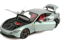 2019 Ferrari Roma Gray Metallic with Pink Interior 1/18 Diecast Model Car by Polistil