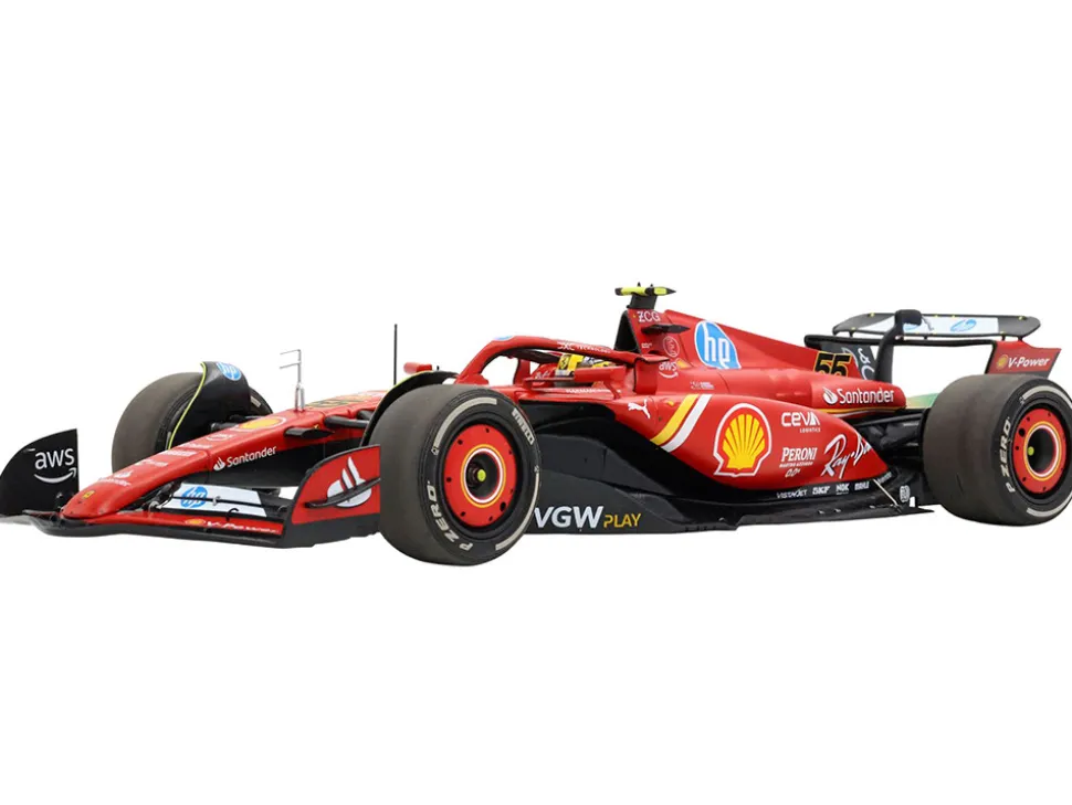 Ferrari SF-24 #55 Carlos Sainz Jr. Formula One F1 "Italian GP" (2024) Limited Edition to 34 pieces Worldwide 1/18 Diecast Model Car by BBR