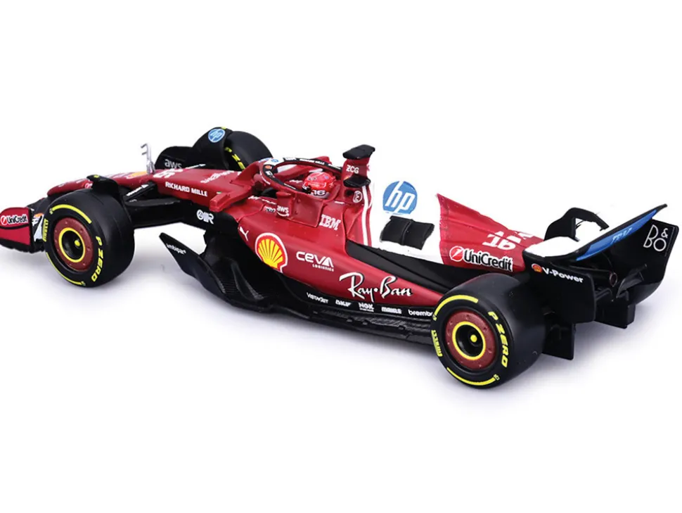 Ferrari SF-25 #16 Charles Leclerc Formula One F1 "World Championship" (2025) with Display Case 1/43 Diecast Model Car by Bburago