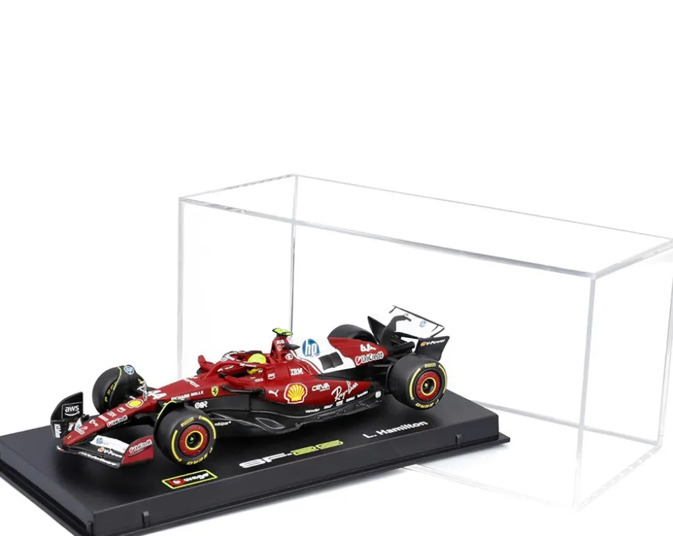 Ferrari SF-25 #44 Lewis Hamilton Formula One F1 "World Championship" (2025) with Display Case 1/43 Diecast Model Car by Bburago