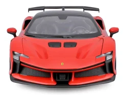 Ferrari SF90 XX Stradale Red with Black Top "Race + Play" Series 1/18 Diecast Model Car by Bburago