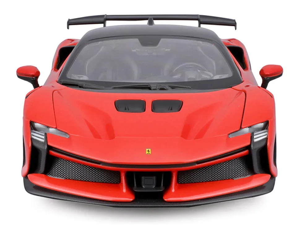 Ferrari SF90 XX Stradale Red with Black Top "Race + Play" Series 1/18 Diecast Model Car by Bburago