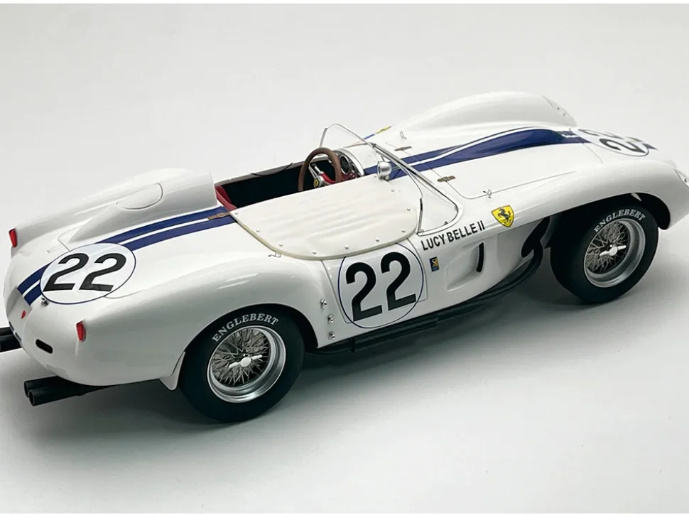 Ferrari 250 TR Pontoon-Fender #22 Ed Hugus - Ray "Ernie" Erickson "Team Ed Hugus" "24 Hours of Le Mans" (1958) "Mythos Series" with Display Case Limited Edition to 70 pieces Worldwide 1/18 Model Car by Tecnomodel