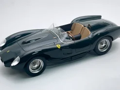 1958 Ferrari 250 TR Pontoon-Fender "Street Version" Green "Mythos Series" with Display Case Limited Edition to 30 pieces Worldwide 1/18 Model Car by Tecnomodel