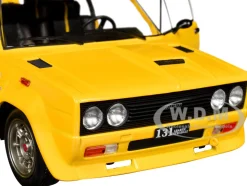 1980 Fiat 131 Abarth Yellow 1/18 Diecast Model Car by Solido
