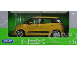 2013 Fiat 500L Yellow 1/24 Diecast Car Model Welly 24038