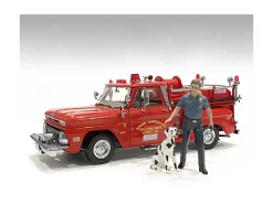 Firefighters Fire Dog Training Figures Trainer Dog 1/18 Scale Models American Diorama 76320