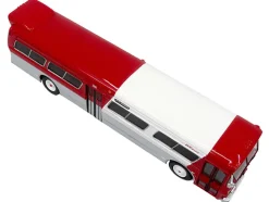 Flxible 53102 New Look Transit Bus "Pittsburgh Area Transit" Red and White "Vintage Bus & Motorcoach Collection" Limited Edition 1/87 (HO) Diecast Model by Iconic Replicas
