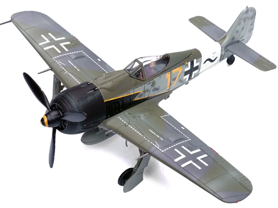 Focke-Wulf Fw 190A Aircraft "Yellow 17, 24-Victory Ace Willi Unger, 12./JG 3 Udet, Germany" (1944) German Luftwaffe 1/72 Diecast Model Airplane by Legion