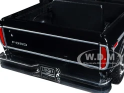 1978 Ford Bronco Custom Open Top Black Timeless Legends Series 1/24 Diecast Model Car Motormax 79374