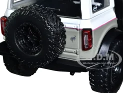 2021 Ford Bronco Gray and White with Matt Black Hood with Roof Rack M2 Motoring Just Trucks Series 1/24 Diecast Model Car Jada 33299