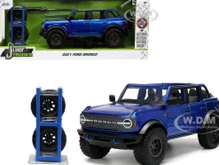 2021 Ford Bronco Open-Top Candy Blue Metallic with Extra Wheels 