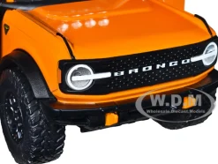 2021 Ford Bronco Orange Black Stripes Roof Rack Just Trucks Series 1/24 Diecast Model Car Jada 34289
