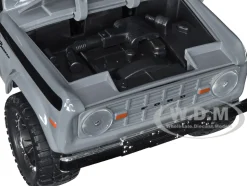 1973 Ford Bronco Pickup Truck Gray Black Stripes Extra Wheels Just Trucks Series 1/24 Diecast Model Car Jada 33849