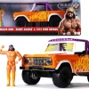 1973 Ford Bronco Pickup Truck Macho Man Randy Savage Diecast Figurine WWE 1/24 Diecast Model Car Jada 32046