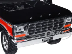 1978 Ford Bronco Ranger XLT Spare Tire Black Red Timeless Legends Series 1/24 Diecast Model Car Motormax 79371