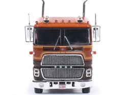 1976 Ford CL 9000 Truck Tractor Brown Two-Tone with Graphics 1/64 Diecast Model by IXO Models