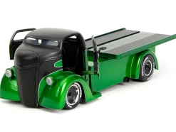 1947 Ford COE Flatbed Truck Green Metallic and Matt Black