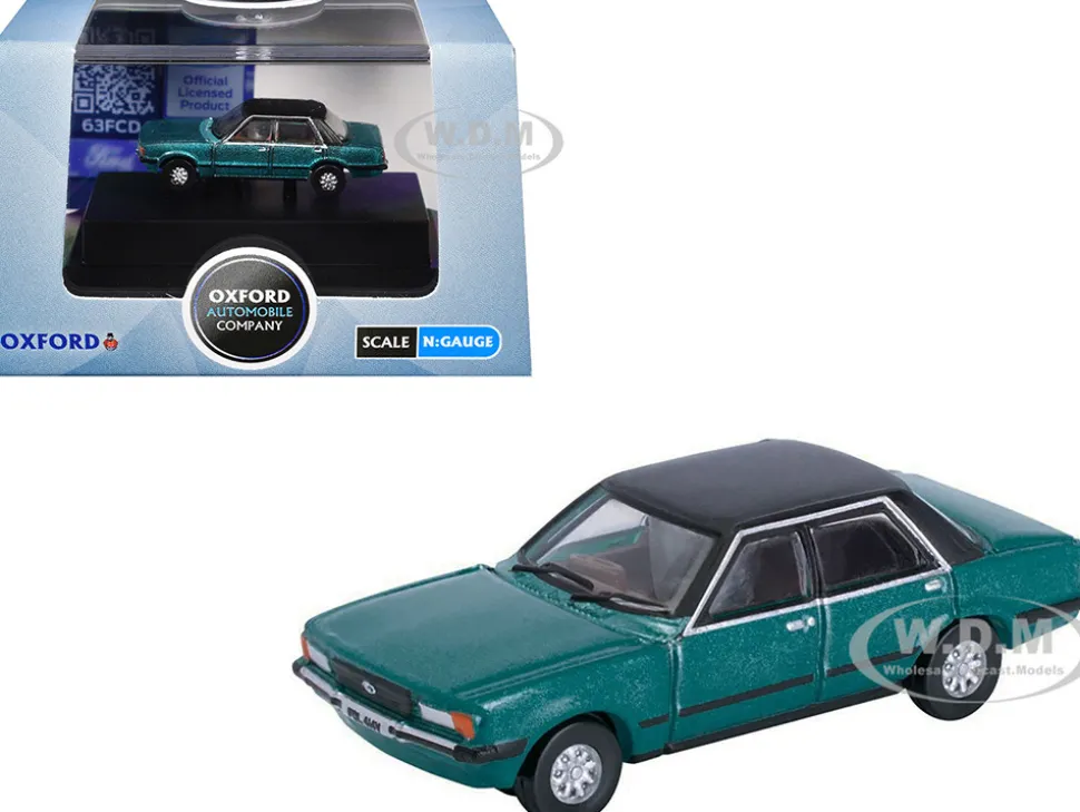 Ford Cortina Mk5 RHD (Right Hand Drive) Cosmos Blue Metallic with Black Top 1/148 (N) Scale Diecast Model Car by Oxford Diecast