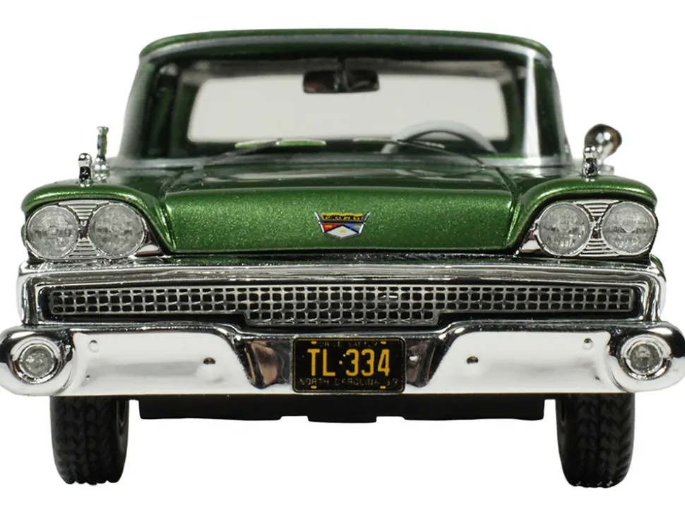 1959 Ford Country Squire Sherwood Green Metallic with Woodgrain Sides and Green Interior Limited Edition to 200 pieces Worldwide 1/43 Model Car by Goldvarg Collection