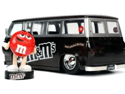 1965 Ford Econoline Bus Brown Metallic Silver Red M&M's Diecast Figurine Hollywood Rides Series 1/24 Diecast Model Car Jada 32027