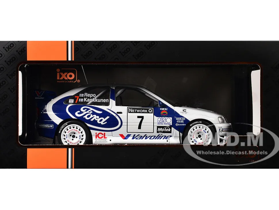 Ford Escort WRC #7 Juha Kankkunen - Juha Repo 2nd Place "RAC Rally" (1998) 1/18 Diecast Model Car by IXO Models