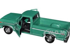 1977 Ford F-150 Custom Pickup Truck Green "Timeless Legends" Series 1/24 Diecast Model Car by Motormax