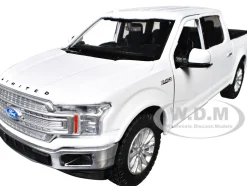 2019 Ford F-150 Limited Crew Cab Pickup Truck White 1/27 Diecast Model Car by Motormax