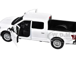 2019 Ford F-150 Limited Crew Cab Pickup Truck White 1/27 Diecast Model Car by Motormax