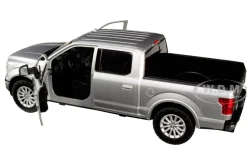2019 Ford F-150 Limited Crew Cab Pickup Truck Metallic Silver 1/24 1/27 Diecast Model Car Motormax 79364