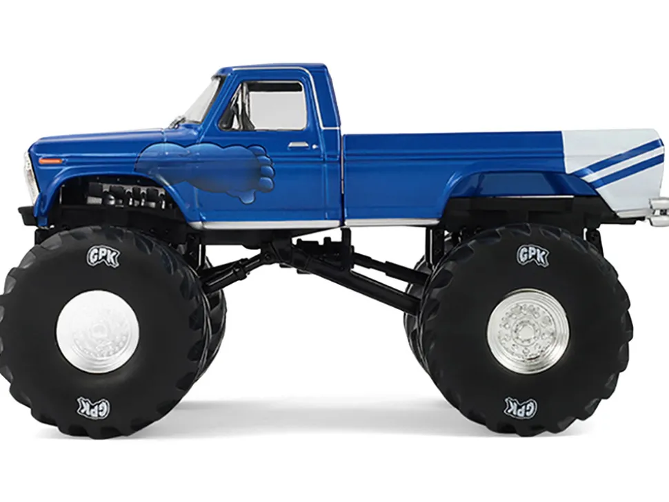 1976 Ford F-250 Monster Truck "Garbage Pail Kids 40th Anniversary - Buck Truck" Blue Metallic with Graphics "Kings of Crunch" Series 1/43 Diecast Model Car by Greenlight