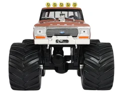 1978 Ford F-350 Monster Truck with 66-Inch Tires "BFT" Brown Two-Tone "Kings of Crunch" Series 1/43 Diecast Model Car by Greenlight