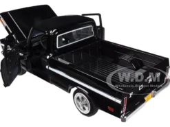 1969 Ford F-100 Pickup Truck Black 1/24 Diecast Model Motormax 79315