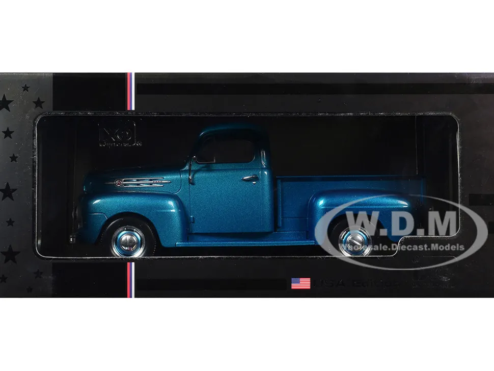 1952 Ford F1 Pickup Truck Blue Metallic 1/24 Diecast Model by IXO Models